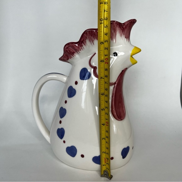 Vintage Hen Ceramic Hand Painted Pitcher FWC Made In Thailand - Picture 14 of 15